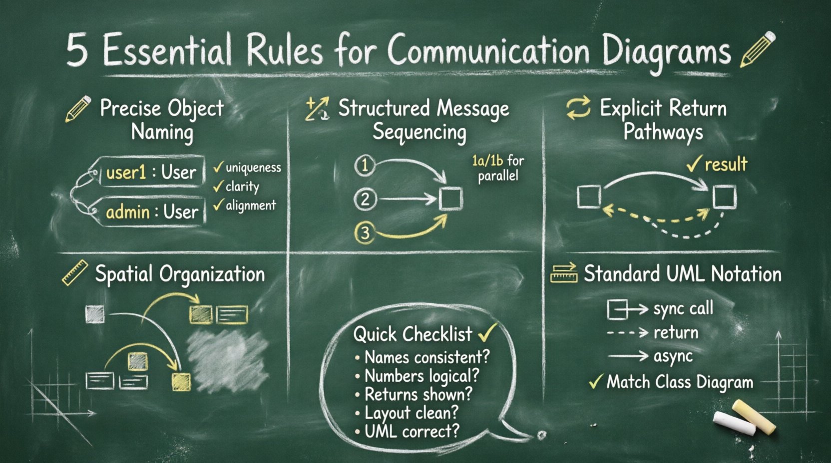 5 Essential Rules for Drawing Communication Diagrams in Academic Projects