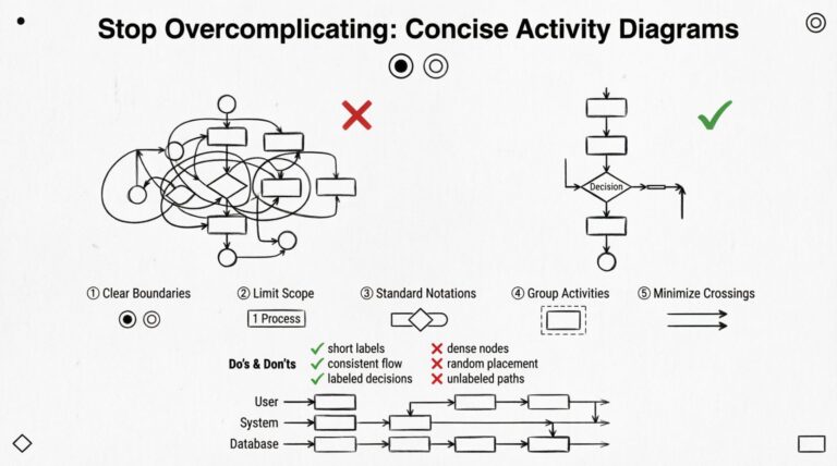 Guide to Concise Activity Diagrams: Stop Overcomplicating 🛑
