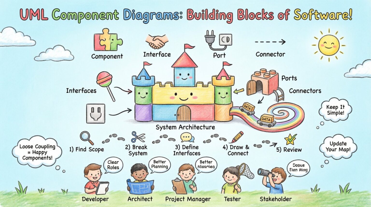 UML Component Diagrams Guide for System Architecture