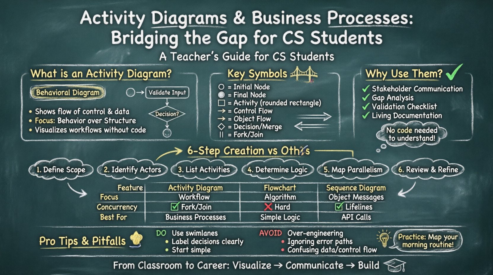 Activity Diagrams and Business Processes: Bridging the Gap for CS Students