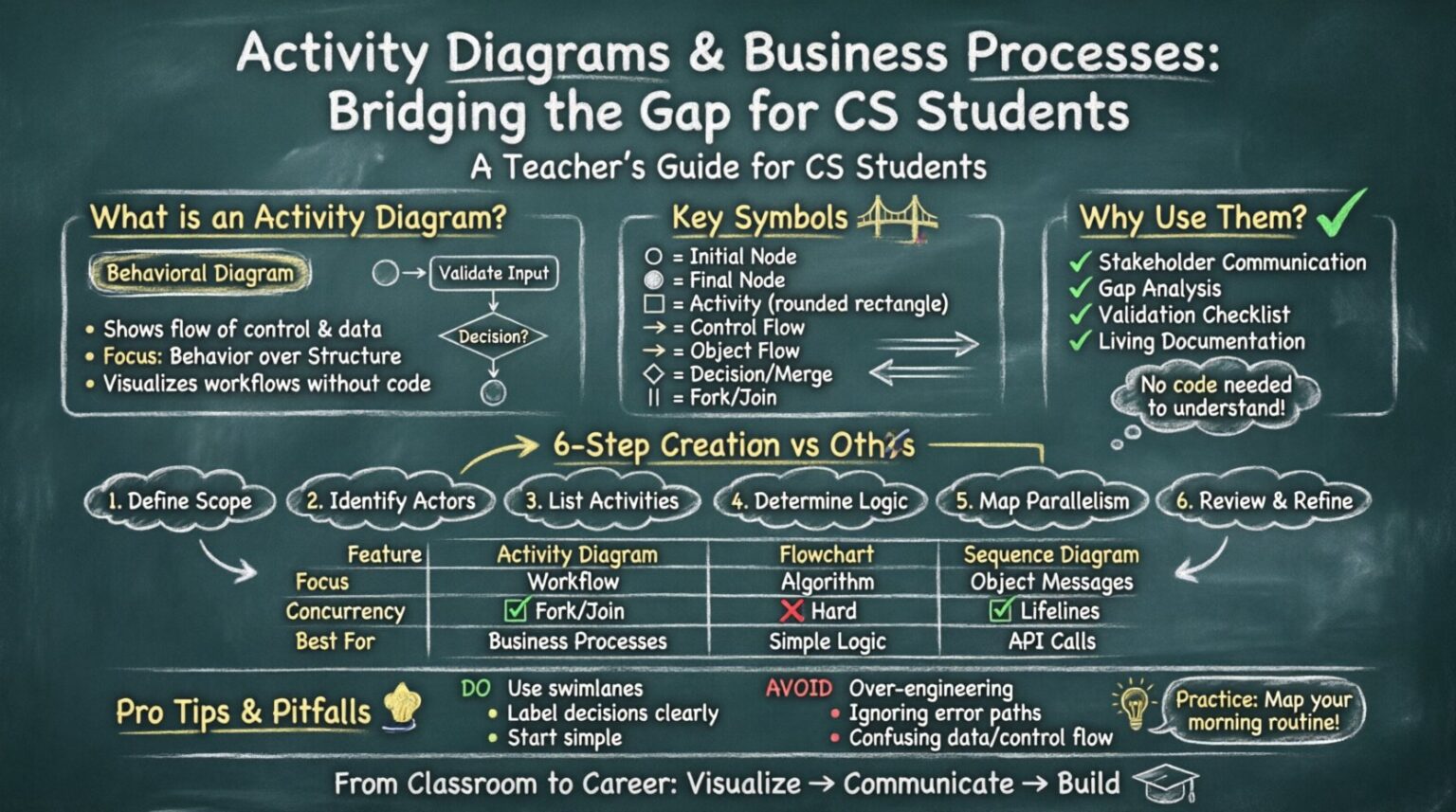 Activity Diagrams & Business Processes Guide for CS Students 📊