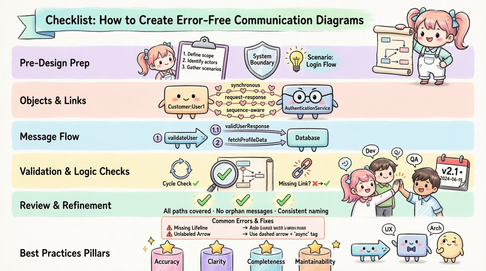 Checklist: How to Create Error-Free Communication Diagrams on Your First Try