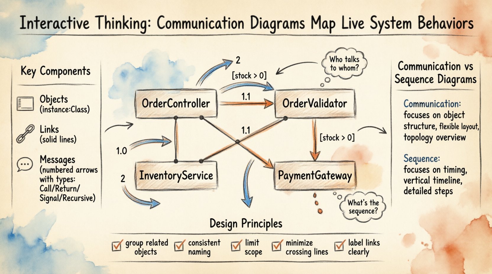 Interactive Thinking: How Communication Diagrams Map Live System Behaviors