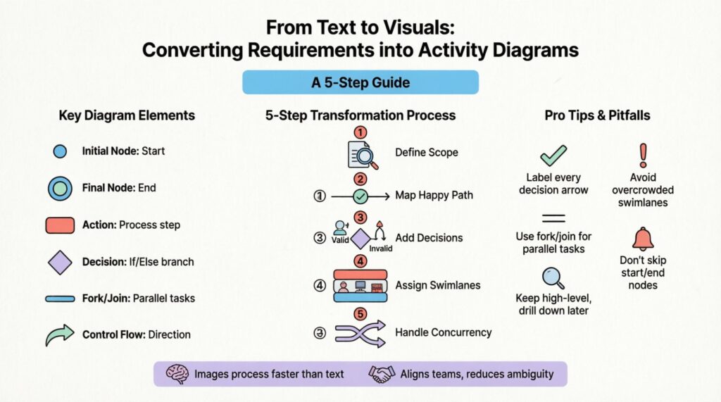 Walkthrough Process Activity Converting Requirements to Activity Diagrams Guide 📊