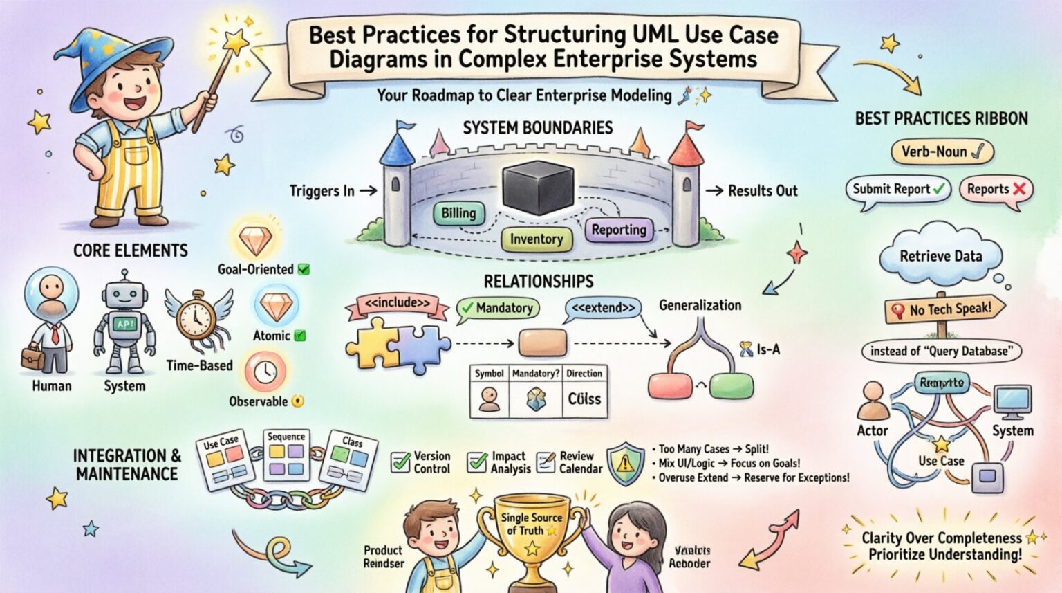 Structuring UML Use Case Diagrams for Enterprise Systems 🏗️