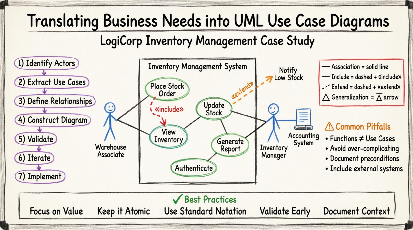 Real-World Case Study: Translating Business Needs into a Valid UML Use Case Diagram