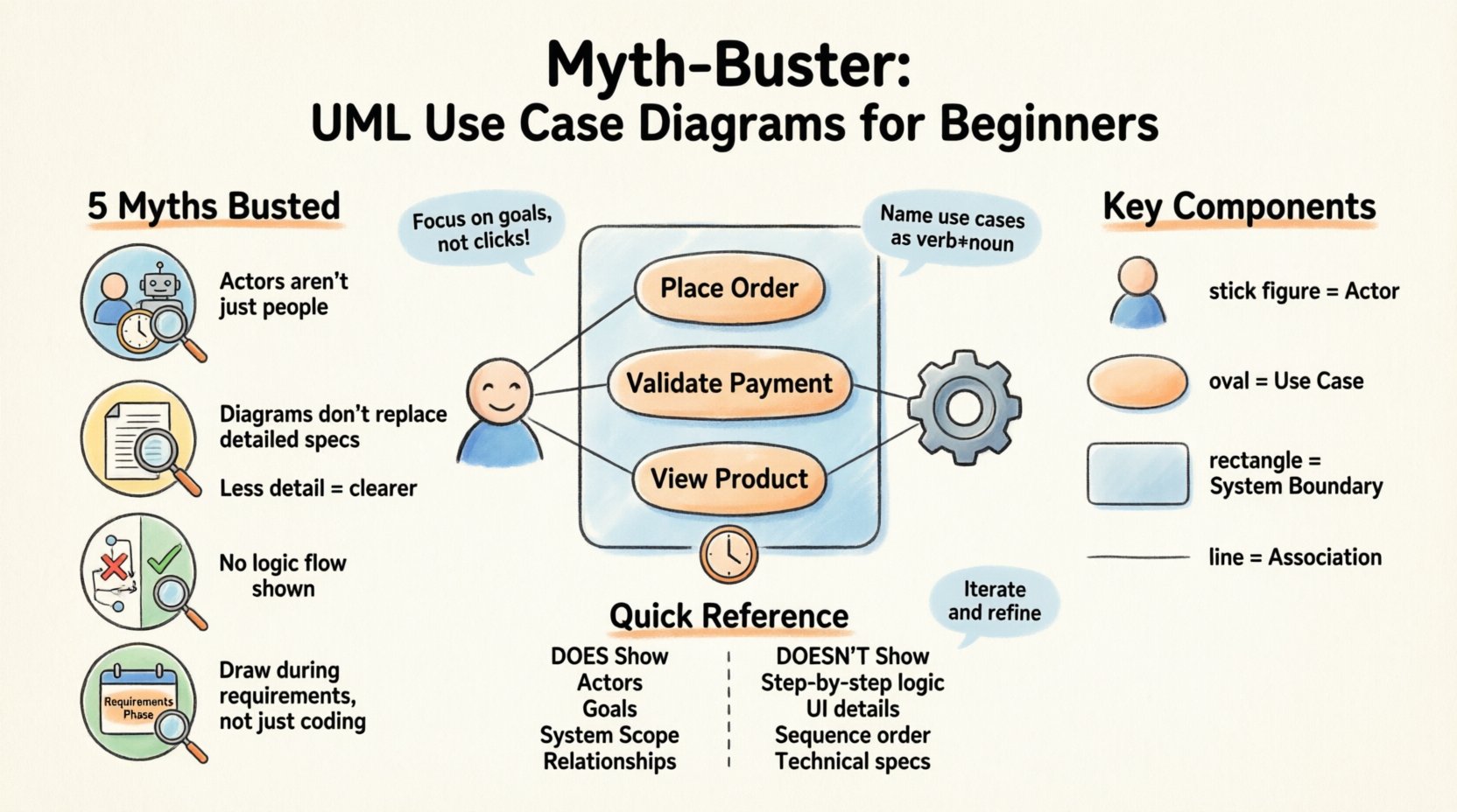 Myth-Buster: Separating Facts from Fiction About UML Use Case Diagrams for Beginners