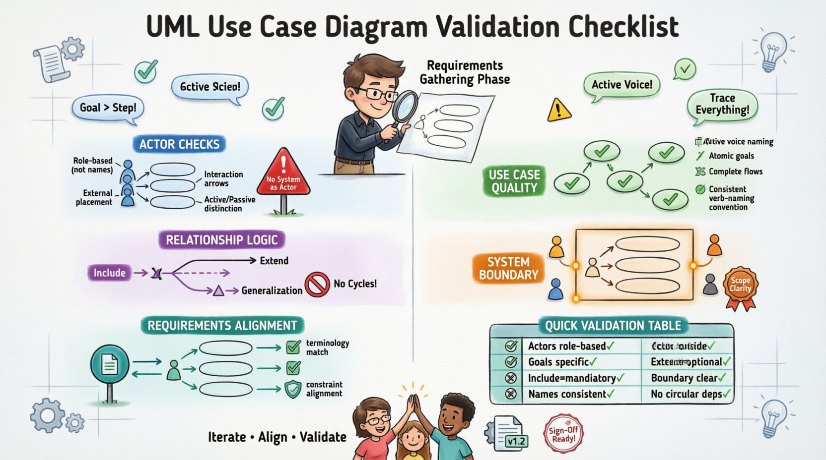 Checklist for Validating UML Use Case Diagrams During the Requirements Gathering Phase