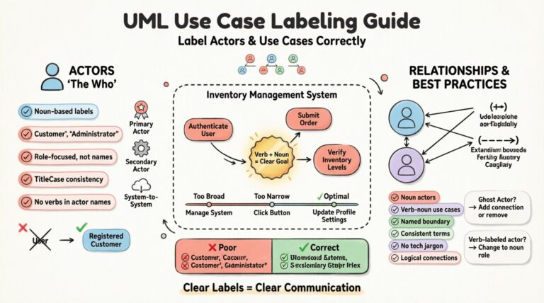 UML Use Case Diagram: Labeling Actors & Use Cases Guide 📊