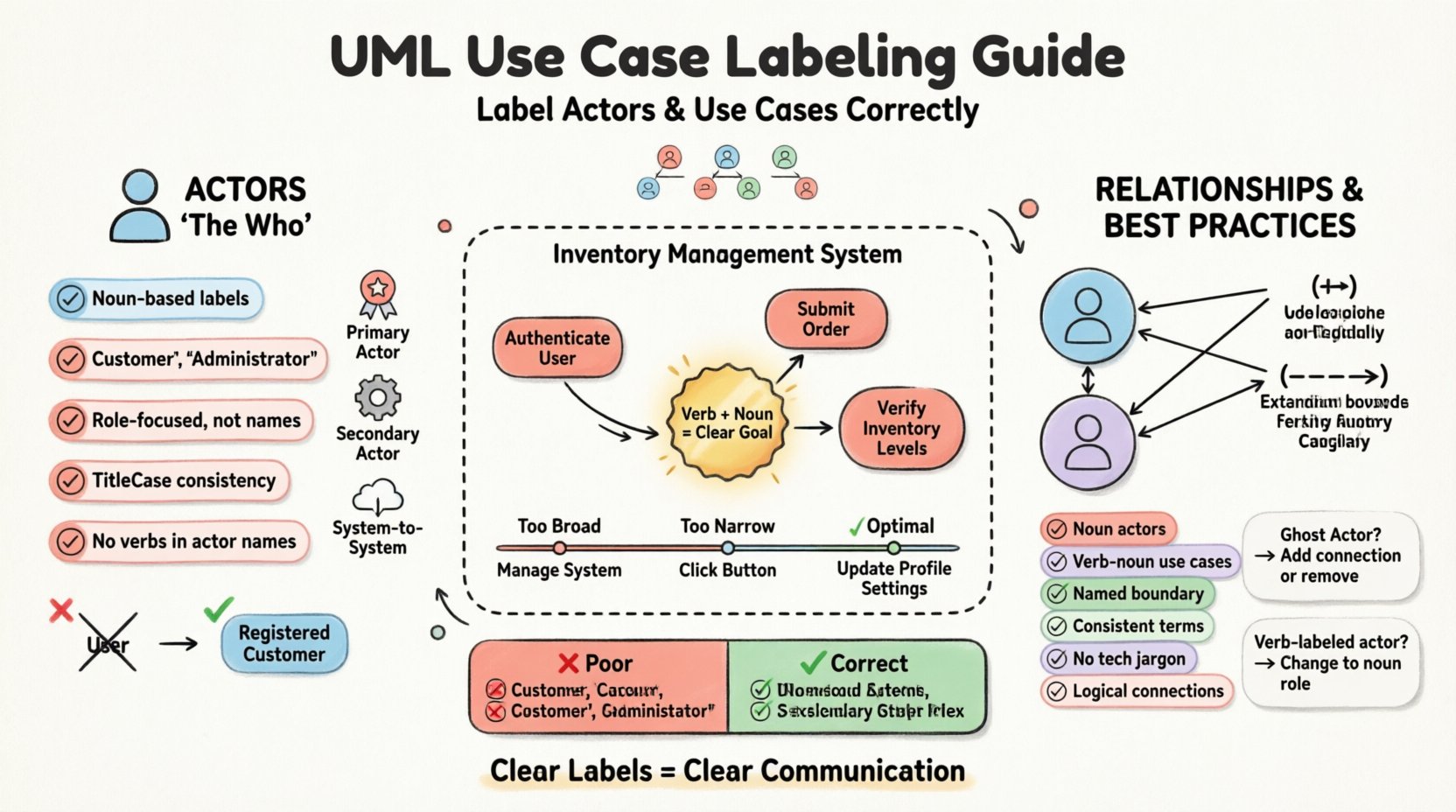 Component Breakdown: How to Label Actors and Use Cases Correctly in UML