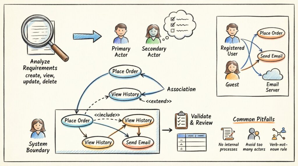 Map Requirements to UML Use Case Diagrams Guide