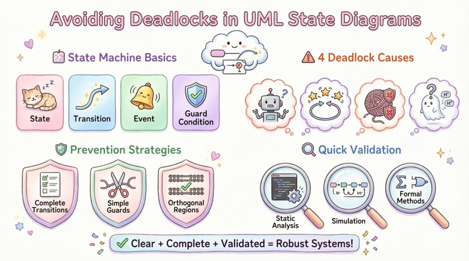 Avoiding Deadlocks in UML State Diagrams | Practical Guide