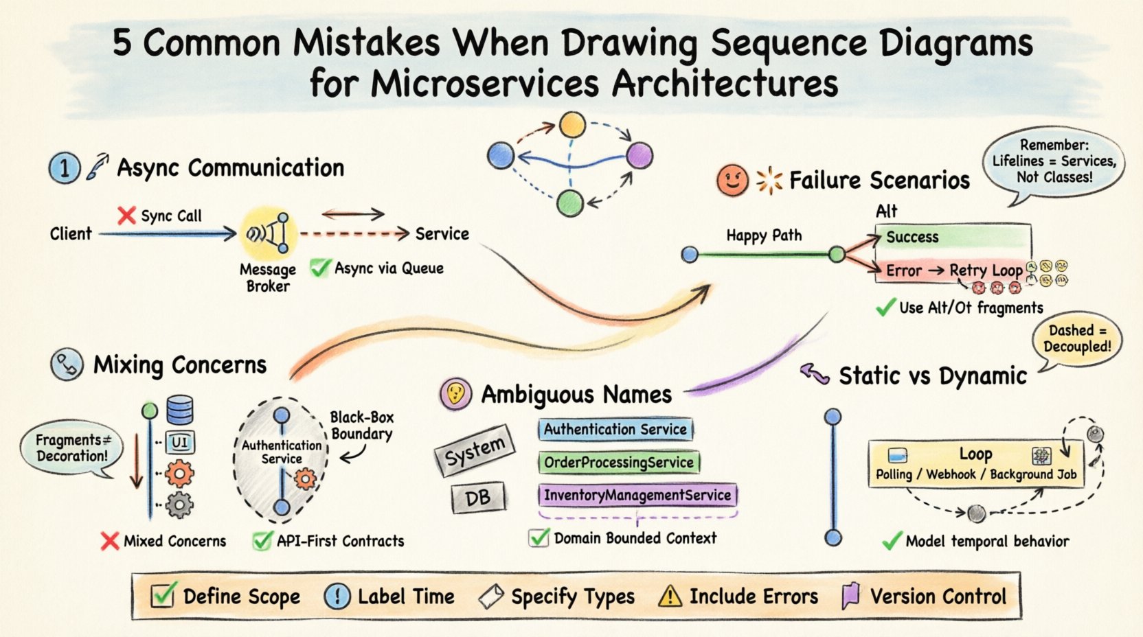 5 Common Mistakes When Drawing Sequence Diagrams for Microservices Architectures