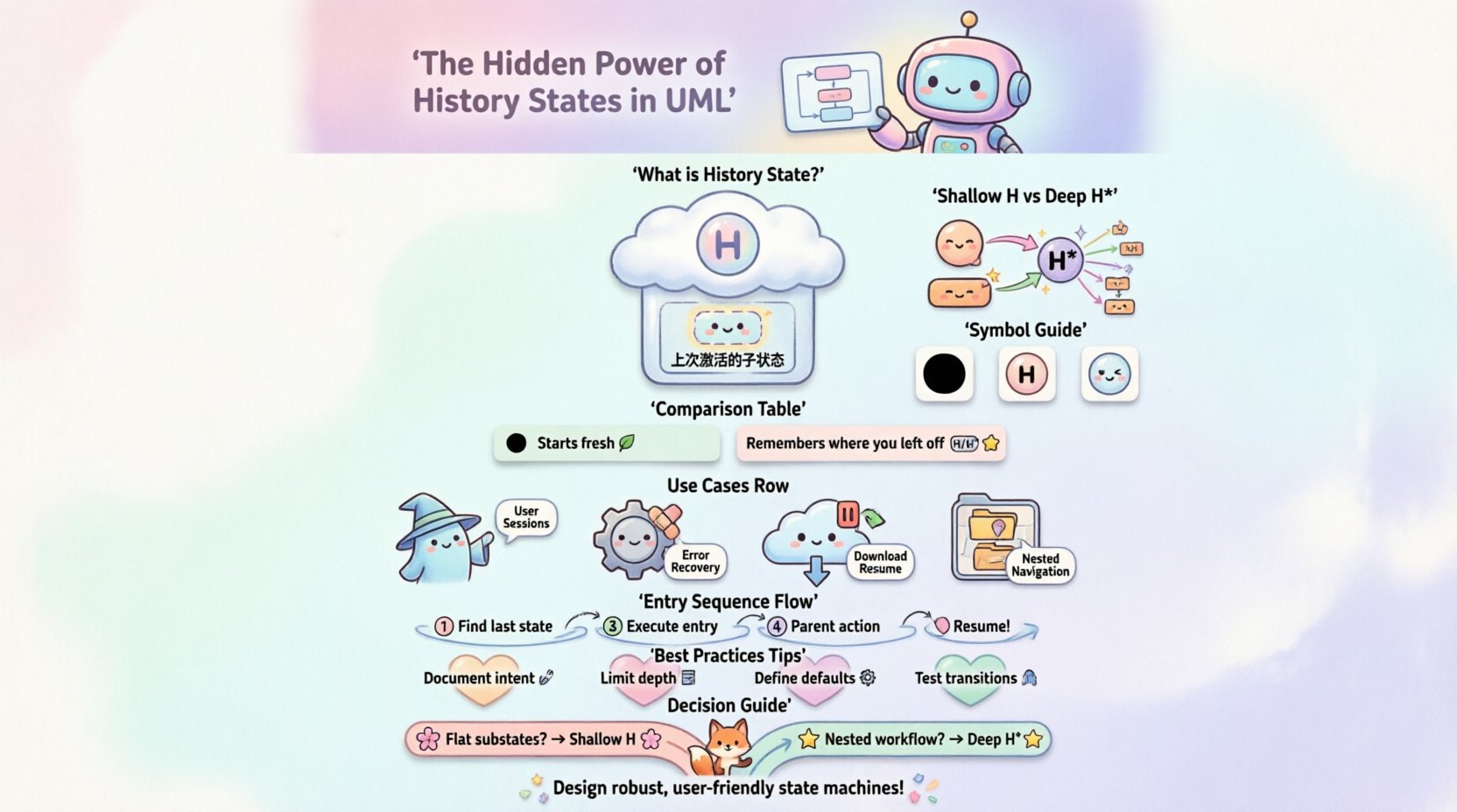 The Hidden Power of History States in UML State Diagrams