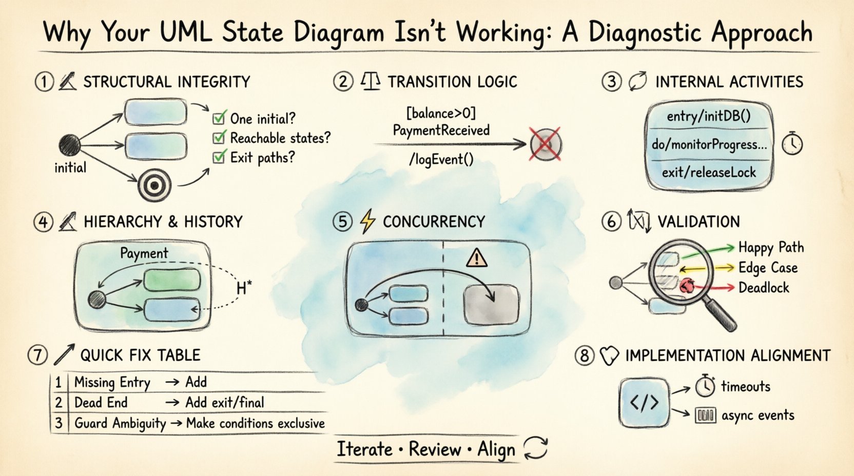 Why Your UML State Diagram Isn’t Working: A Diagnostic Approach