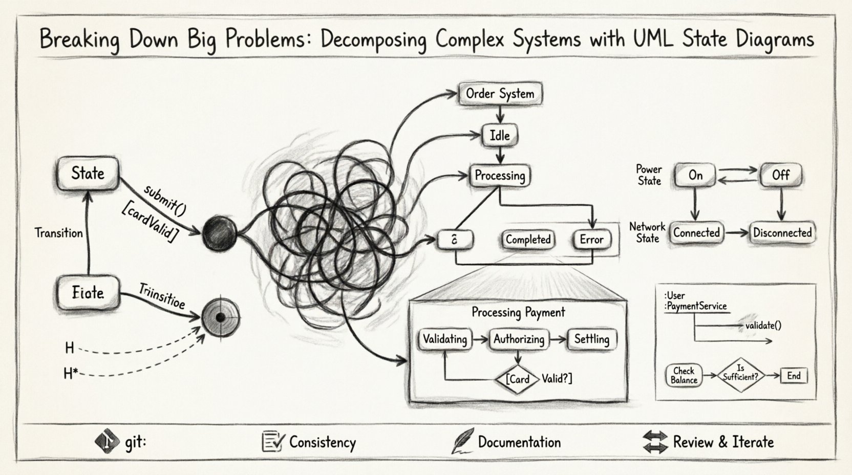 Breaking Down Big Problems: Decomposing Complex Systems with UML State Diagrams