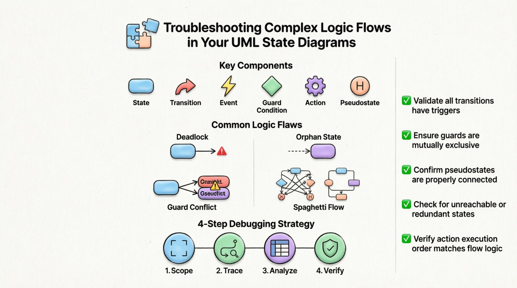 Troubleshooting Complex Logic Flows in Your UML State Diagrams