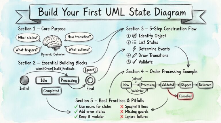 Step-by-Step UML State Diagram Tutorial for Beginners 🚀